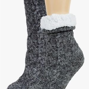Sherpa Lined Cozy Socks with Non Skid Bottom